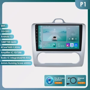 Android Car Radio Multimedia Video Player with GPS Navigation, CarPlay, Intelligent 4G WiFi — Car Infotainment System, OSSURET