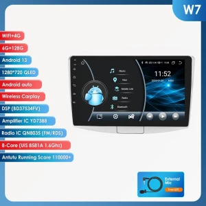 Android Car Radio with GPS Navigation and CarPlay — Car Infotainment System, Hizpo