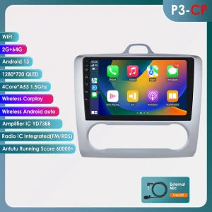 Android Car Radio with GPS Navigation and CarPlay — Car Infotainment System, OSSURET