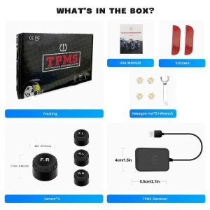 Android TPMS Tire Pressure Monitoring System Display Alarm System — TPMS, Auto Launcher