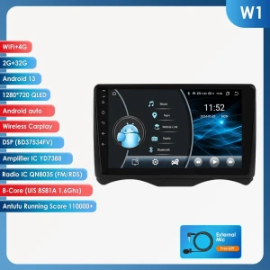CarPlay 4G 2Din Android 13 Multimedia Video Player — Car Infotainment System, Hizpo
