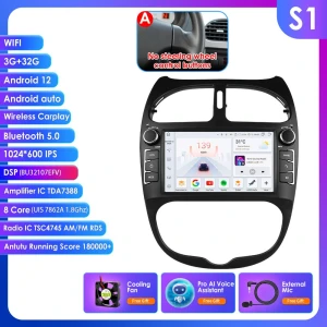 Intelligent Android Car Stereo with Wireless CarPlay — Car Infotainment System, OSSURET