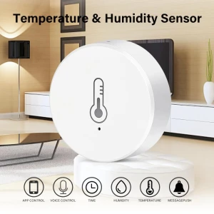 Round Temperature and Humidity Sensor — Air Quality Monitor, Sole Street