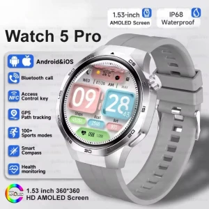 Smartwatch with AMOLED Display, NFC, GPS, and Bluetooth — Smart Watch, JT-Online
