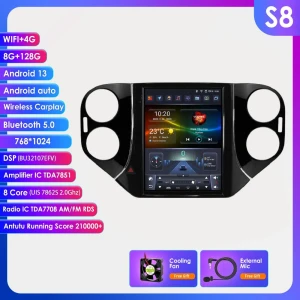 Tesla Style 2Din Android 13 Car Radio with 9.7-inch Screen — Car Infotainment System, Hizpo