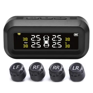 Tire Pressure Monitoring System with LCD Display and Solar Panel — TPMS, Automobile Club