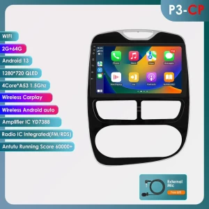 Wireless CarPlay 4G-LTE 2-DIN Android Car Stereo with GPS Navigation, Bluetooth, and Smart Screen — Car Infotainment System, Hizpo