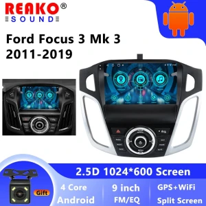 Android 11 2 Din 9 Car Stereo for Ford Focus 2012-2017 with Carplay/Android Auto GPS WIFI Bluetooth FM — Car Infotainment System, Reakosound