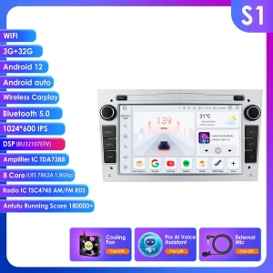 Android 14 Car Stereo with DSP, Wireless CarPlay and Android Auto — Car Infotainment System, Hizpo