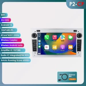 Android Car Stereo with Wireless CarPlay and DSP — Car Infotainment System, Hizpo