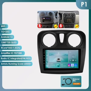 Car Multimedia System with Android 13, 4G, CarPlay, GPS, and Video Player — Car Infotainment System, OSSURET