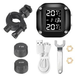 Motorcycle Tire Pressure Monitoring System with 2 External Sensors and LCD Display — TPMS, Home Of Auto Parts