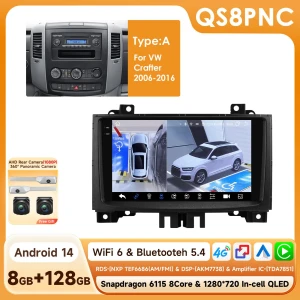Wireless CarPlay Android Auto Multimedia GPS Car Radio with 360 Camera and Steering Wheel Control — Car Infotainment System, OSSURET