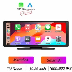 10.26-inch Car Dash Cam with Dual Lenses, Wireless Carplay and Android Auto, GPS Navigation, 5G Wi-Fi, FM Radio, AUX... — Car Infotainment System, The Cozy Nook