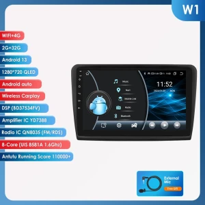 Android 13 Car Radio with Wireless CarPlay and Android Auto — Car Infotainment System, OSSURET