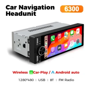 Universal 6.36-inch 1DIN Car Stereo — Car Infotainment System, The Cozy Nook