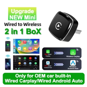 2-in-1 Wired and Wireless Adapter for Factory Car Stereo with USB Plug and Play — Car Infotainment System, The Cozy Nook