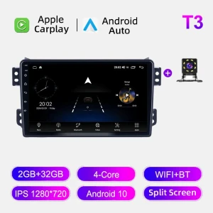 Android Auto CarPlay Multimedia Player with GPS Navigation, Bluetooth, and WiFi — Car Infotainment System, GHLHS