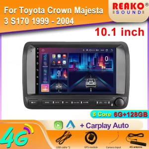 Android Car Radio with GPS Navigation, DVD Player, 5G WiFi, and Touchscreen Display — Car Infotainment System, Reakosound
