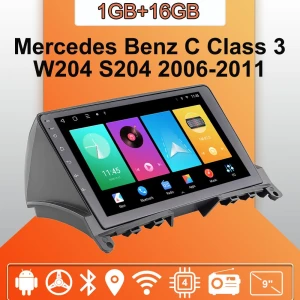 Android Carplay Car Radio for Mercedes Benz C Class 3 W204 S204 2006-2011 Multimedia Player Head Unit Stereo GPS... — Car Infotainment System, IJCRAZY