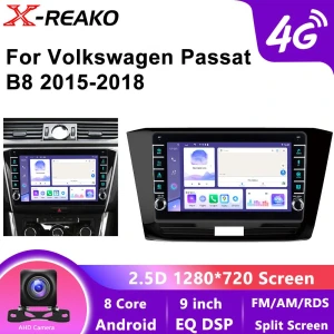 Car Radio Audio with Navigation GPS 4G Wireless Carplay WIFI Bluetooth — Car Infotainment System, X-REAKO