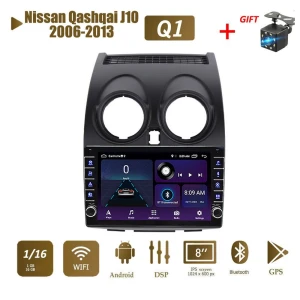 Multimedia Video Player with Android for Nissan Qashqai J10 2006-2013 — Car Infotainment System, icreative