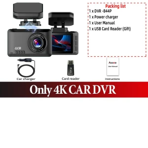 4K Dash Cam with Magnetic Mount — Dash Cam, E-ACE