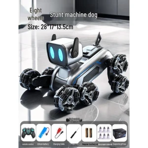 8-Wheel Stunt Robot Dog Toy — Robot Pet, HANDUNYOU