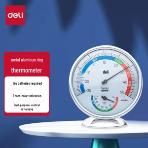 Battery-Free Indoor Thermometer Hygrometer — Air Quality Monitor, Deli