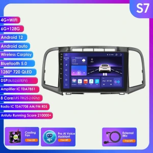 Car Multimedia System with Android, 4G-LTE, 8-Core Processor, 6GB RAM, 128GB Storage, AI, CarPlay, GPS, Navigation, and... — Car Infotainment System, Hizpo