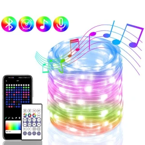 Christmas Tree RGB Smart Bluetooth Controlled USB LED Garland Lamp — LED Strip Lights, 1OutJoy