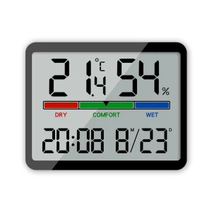 Temperature Hygrometer Electronic Bedside Desk Clock — Air Quality Monitor, Zhongbang