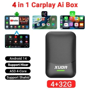 4-in-1 CarPlay Smart AI Box with Android Auto — Car Infotainment System, The Cozy Nook