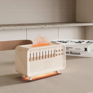 Aroma Diffuser with Bluetooth Speaker and Flame Effect — Essential Oil Diffuser, JDST