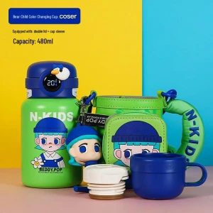 Kids Bear Child Cosplay Smart Insulated Bottle — Smart Water Bottle, BEDDYBEAR