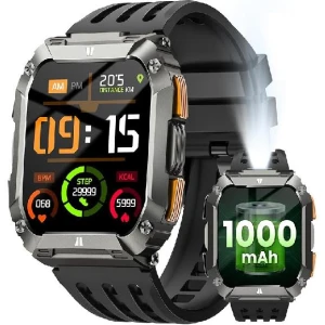 Military Smart Watch with 100 Days Battery and LED Flashlight — Smart Watch, 2zSF