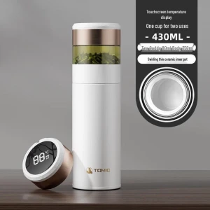 Smart Temperature Display Insulated Tea Mug — Smart Water Bottle, TOMIC