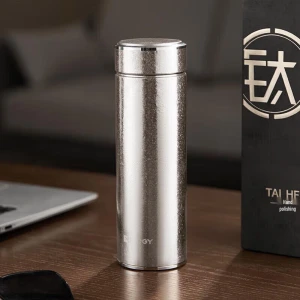 Smart Temperature Display Titanium Thermos Mug — Smart Water Bottle, IMOGY