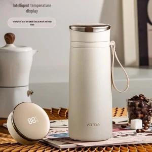 Smart Temperature Thermos with Tea Infuser — Smart Water Bottle, Vanow