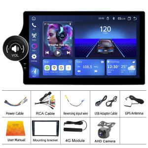 10.1-inch Android Double 2 DIN Car Stereo Multimedia Player — Car Infotainment System, ToyousoniC