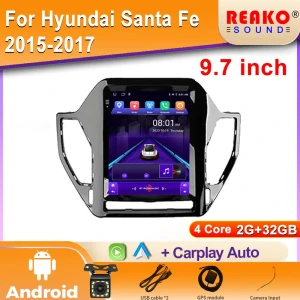 9.7-inch 2 Din Android Car Stereo with GPS Navigation — Car Infotainment System, Reakosound