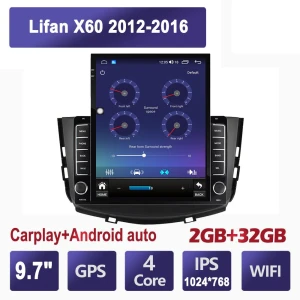 9.7-inch Vertical Screen Car Radio with Android and CarPlay — Car Infotainment System, SuperM SL