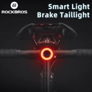 Bike Smart Taillight with Auto Brake Sensing and Saddle Light — Smart Bike Light, ROCKBROS