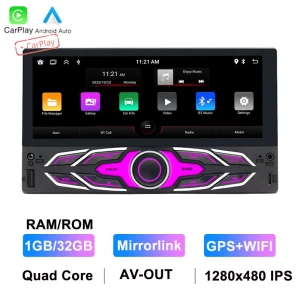 Car Stereo with Android 13, Wireless Carplay, and GPS Navigation — Car Infotainment System, Auto Launcher