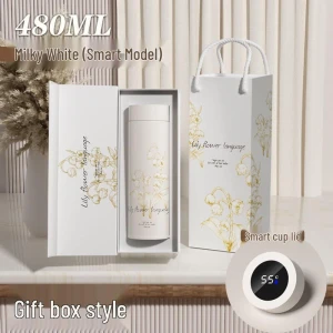 Lily of the Valley Stainless Steel Smart Temperature Insulated Bottle — Smart Water Bottle, Changqi