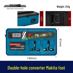 Lithium Battery Converter with Dual Socket — Portable Power Station, Apex Gear