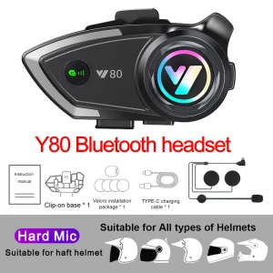 Motorcycle Helmet Intercom Bluetooth Headset — Wireless Earbuds, bbtt