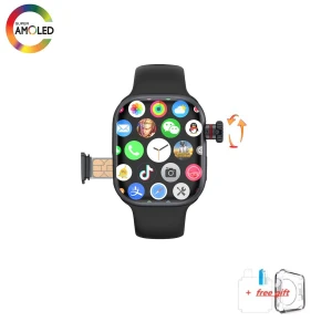 Smart Watch with 2.29-inch AMOLED Display, 5G LTE, Rotating 180° Camera, GPS, WiFi, SIM Card Slot, Health Monitoring — Smart Watch, Creative Adorn