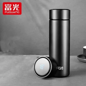 Stainless Steel Digital Display Thermos Mug — Smart Water Bottle, Fuguang