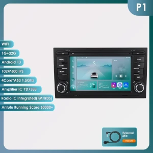 7-inch Car Multimedia Receiver with Android, GPS, and 4G-LTE — Car Infotainment System, Hizpo